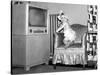 Baby Girl Wants to Watch Television, Ca. 1954-null-Stretched Canvas