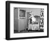 Baby Girl Wants to Watch Television, Ca. 1954-null-Framed Photographic Print