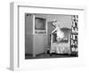 Baby Girl Wants to Watch Television, Ca. 1954-null-Framed Photographic Print