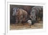 Baby Hippos-Peter Blackwell-Framed Art Print