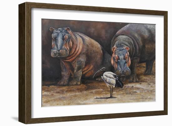 Baby Hippos-Peter Blackwell-Framed Art Print