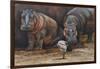 Baby Hippos-Peter Blackwell-Framed Art Print