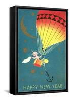 Baby in Balloon Gondola-null-Framed Stretched Canvas