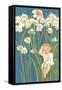 Baby in Snowdrops-null-Framed Stretched Canvas