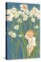 Baby in Snowdrops-null-Stretched Canvas