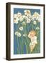 Baby in Snowdrops-null-Framed Art Print