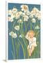 Baby in Snowdrops-null-Framed Art Print