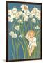 Baby in Snowdrops-null-Framed Art Print