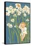 Baby in Snowdrops-null-Framed Stretched Canvas