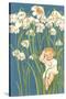 Baby in Snowdrops-null-Stretched Canvas
