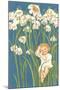 Baby in Snowdrops-null-Mounted Art Print