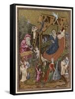 Baby Jesus and His Playthings-null-Framed Stretched Canvas