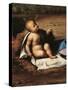 Baby Jesus, Detail from Nativity-null-Stretched Canvas