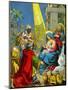 Baby Jesus Receives Gifts-null-Mounted Art Print