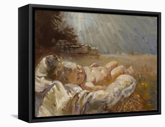 Baby Jesus-Hal Frenck-Framed Stretched Canvas