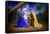 Baby Jesus-Edgar Jerins-Framed Stretched Canvas