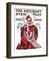 "Baby King Valentine," Saturday Evening Post Cover, February 14, 1925-Elbert Mcgran Jackson-Framed Giclee Print