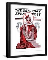 "Baby King Valentine," Saturday Evening Post Cover, February 14, 1925-Elbert Mcgran Jackson-Framed Giclee Print