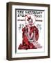 "Baby King Valentine," Saturday Evening Post Cover, February 14, 1925-Elbert Mcgran Jackson-Framed Giclee Print