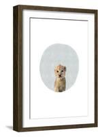 Baby Lion Circle-Leah Straatsma-Framed Art Print