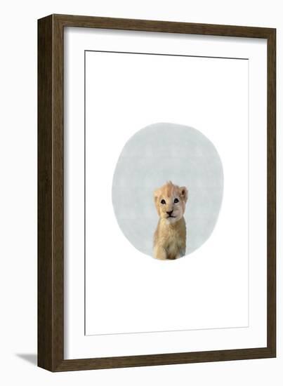 Baby Lion Circle-Leah Straatsma-Framed Art Print