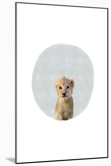 Baby Lion Circle-Leah Straatsma-Mounted Art Print