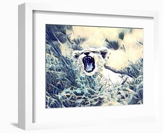 Baby Lion & Mother-sylvia pimental-Framed Art Print