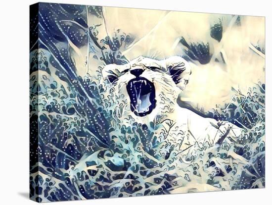 Baby Lion & Mother-sylvia pimental-Stretched Canvas