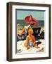 "Baby & Nail Polish", July 22, 1950-Stevan Dohanos-Framed Giclee Print