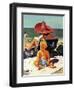 "Baby & Nail Polish", July 22, 1950-Stevan Dohanos-Framed Giclee Print