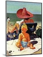 "Baby & Nail Polish", July 22, 1950-Stevan Dohanos-Mounted Giclee Print