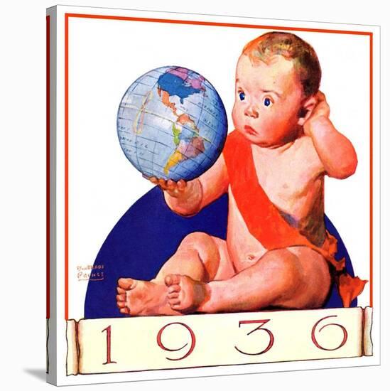 "Baby New Year 1936,"January 1, 1936-William Meade Prince-Stretched Canvas