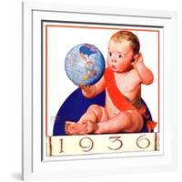 "Baby New Year 1936,"January 1, 1936-William Meade Prince-Framed Giclee Print