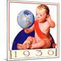 "Baby New Year 1936,"January 1, 1936-William Meade Prince-Mounted Giclee Print