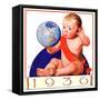 "Baby New Year 1936,"January 1, 1936-William Meade Prince-Framed Stretched Canvas