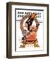 "Baby New Year and Crystal Ball," Saturday Evening Post Cover, January 4, 1936-Joseph Christian Leyendecker-Framed Giclee Print