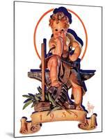 "Baby New Year at Forge,"January 1, 1938-Joseph Christian Leyendecker-Mounted Giclee Print