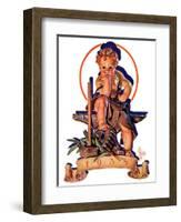 "Baby New Year at Forge,"January 1, 1938-Joseph Christian Leyendecker-Framed Giclee Print