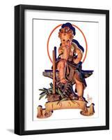 "Baby New Year at Forge,"January 1, 1938-Joseph Christian Leyendecker-Framed Giclee Print