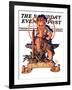 "Baby New Year at Forge," Saturday Evening Post Cover, January 1, 1938-Joseph Christian Leyendecker-Framed Giclee Print
