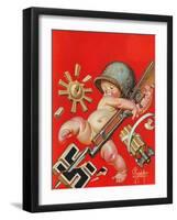 "Baby New Year at War," January 2, 1943-Joseph Christian Leyendecker-Framed Giclee Print