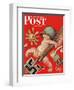 "Baby New Year at War," Saturday Evening Post Cover, January 2, 1943-Joseph Christian Leyendecker-Framed Giclee Print