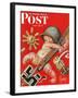 "Baby New Year at War," Saturday Evening Post Cover, January 2, 1943-Joseph Christian Leyendecker-Framed Giclee Print