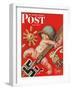 "Baby New Year at War," Saturday Evening Post Cover, January 2, 1943-Joseph Christian Leyendecker-Framed Giclee Print