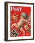 "Baby New Year at War," Saturday Evening Post Cover, January 2, 1943-Joseph Christian Leyendecker-Framed Premium Giclee Print