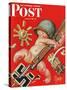 "Baby New Year at War," Saturday Evening Post Cover, January 2, 1943-Joseph Christian Leyendecker-Stretched Canvas