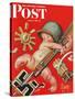 "Baby New Year at War," Saturday Evening Post Cover, January 2, 1943-Joseph Christian Leyendecker-Stretched Canvas