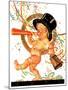 "Baby New Year Celebrates,"January 2, 1937-Joseph Christian Leyendecker-Mounted Giclee Print