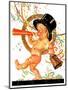 "Baby New Year Celebrates,"January 2, 1937-Joseph Christian Leyendecker-Mounted Giclee Print