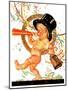 "Baby New Year Celebrates,"January 2, 1937-Joseph Christian Leyendecker-Mounted Giclee Print